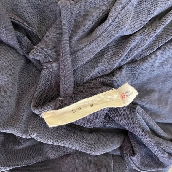 Lush XS Blue Summer Wrap Dress – Crisscross Back, High-Low Hem - Picture 11 of 11